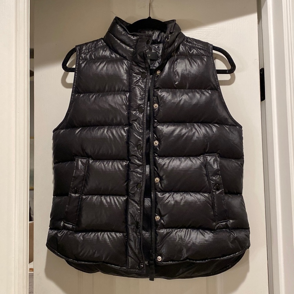 J.Crew Black Puffer Vest